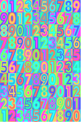 number pattern, number, alphabet, letters, abstract, colorful, ABC, letter, pattern, school, design