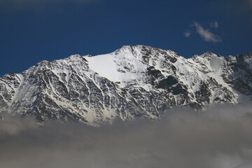Fototapeta na wymiar Caucasus, Ossetia. Kurtat gorge. The top of the Donchant mountain. 
