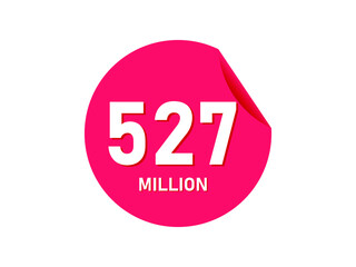 527 million texts on the white background