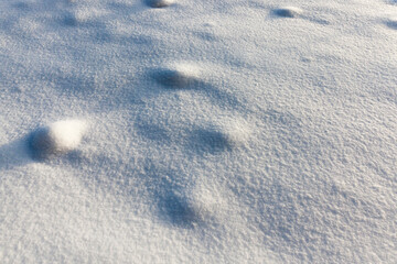 snow drifts in the winter season