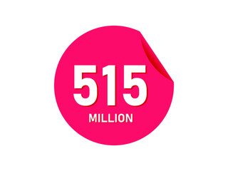 515 million texts on the white background