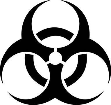 Vector illustration of biohazard symbol or icon