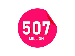 507 million texts on the white background