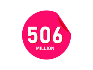 506 million texts on the white background
