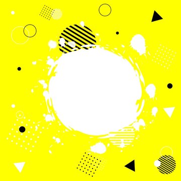 Abstract Yellow Ink Splash Banner