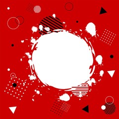 Abstract red ink splash banner