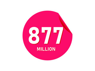 877 million texts on the white background