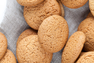 cookies baked with oatmeal and wheat flour