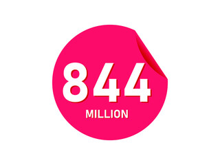 844 million texts on the white background
