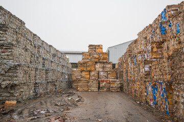 Paper pile and piece of cardboard