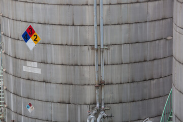 Chemical industry with fuel storage tank