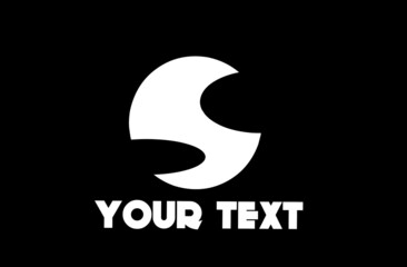 The letter S logo in the shape of a semicircle on a black background