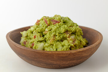 guacamole on a white background