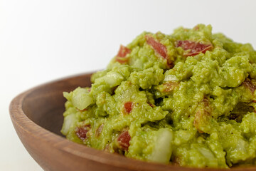 guacamole on a white background