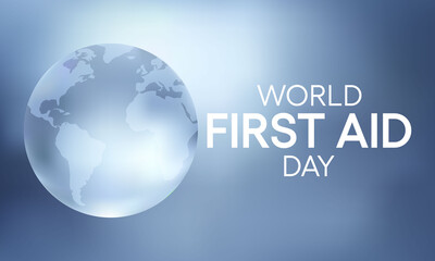 World First Aid day is observed every year in September, it is the first and immediate assistance given to any person suffering from either a minor or serious illness or injury. Vector illustration