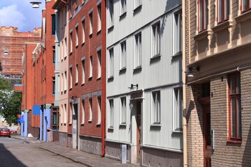 Fototapeta na wymiar Streets of Haga district, Gothenburg