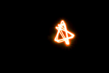 flames on black background. candle light on a dark background.