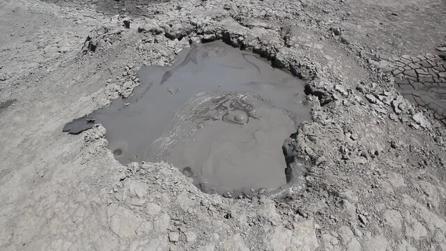 Mud volcano in Gobustan, Azerbaijan