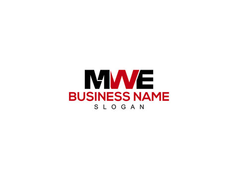 Letter MWE Logo Icon Vector Image Design For Company or Business