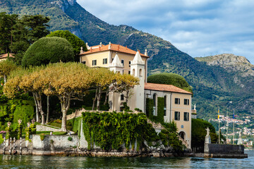 Fototapeta na wymiar Center of Lake Como, province Lecco, lombardy in the north of Italy