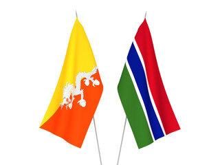 Republic of Gambia and Kingdom of Bhutan flags