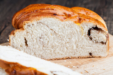 bread with cinnamon powder filling