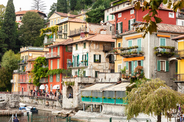 Fototapeta na wymiar Beautiful village of Varenna in the center of Lake Como