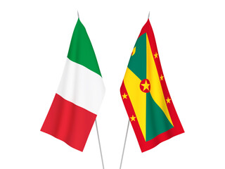 Italy and Grenada flags