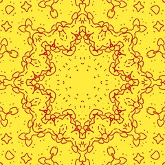 Yellow floral pattern illustration design.