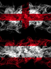 Flag of England, English and Austria, Austrian countries with smoky effect