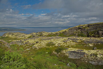Fototapeta na wymiar Rocky tundra of the Kola Peninsula, Murmansk region of Russia.