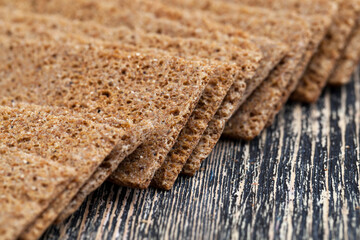 dry crusty bread from rye flour