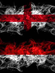 Flag of England, English and Indonesia, Indonesian countries with smoky effect