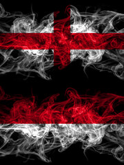Flag of England, English and Monaco, Monacan countries with smoky effect