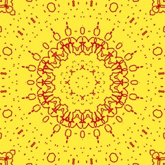 Yellow floral pattern design made with the help of graphics.