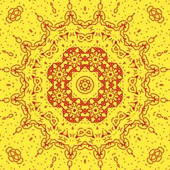 Yellow floral pattern illustration design.