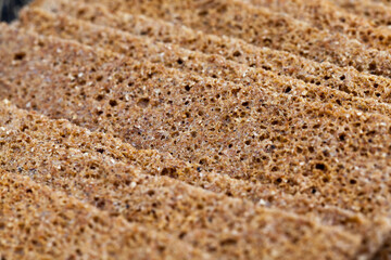 dry crusty bread from rye flour