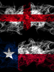 Flag of England, English and United States of America, America, US, USA, American, Texas countries with smoky effect