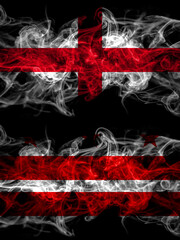 Flag of England, English and United States of America, America, US, USA, American, Washington D.C countries with smoky effect