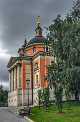 Fototapeta na wymiar St. Barbara church in Moscow, Russia. Years of construction 1796 - 1804 