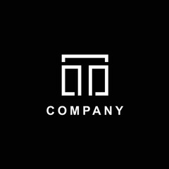 design logo modern letter T square