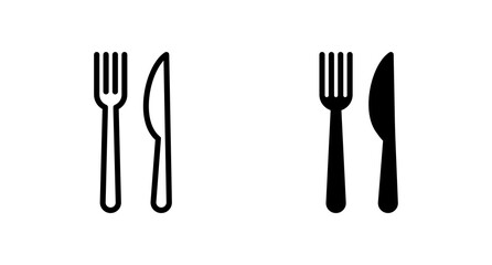 Fork and knife icon vector for web, computer and mobile app
