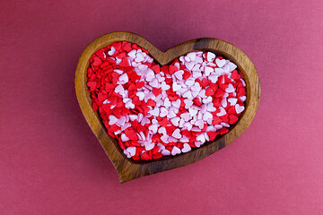 red and white sweet heart shaped candies