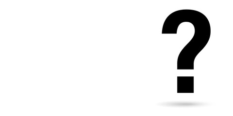 large question mark vector symbol on white background isolated. question sign