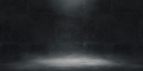 Showroom with atmospheric light and empty space. - obrazy, fototapety, plakaty