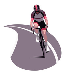 Vector illustration of a cyclist.
