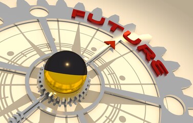 Global business and economic growth concept. 3D illustration