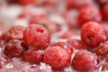 Cherries with sugar and making homemade sweets
