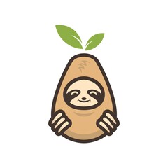 seed plant growth logo design illustration