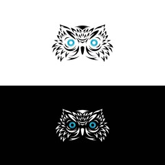 owl bird logo design vector